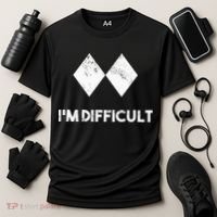 Ski I'm Difficult Skiing Skier Snowboard Snowboarder Gift Cooling Performance Crew T-Shirt thumb 3