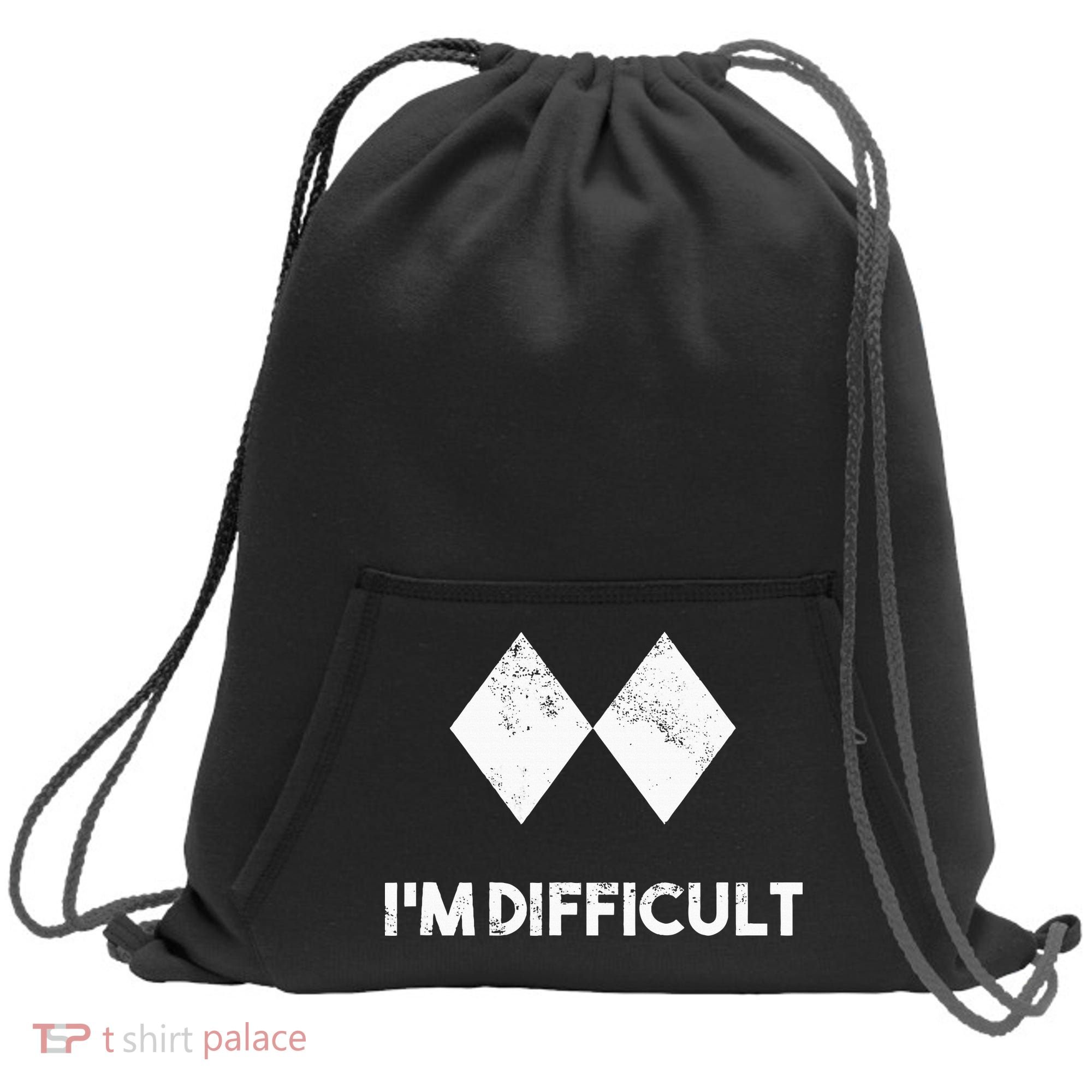 Ski I'm Difficult Skiing Skier Snowboard Snowboarder Gift Sweatshirt Cinch Pack Bag