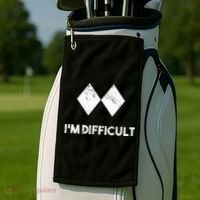 Ski I'm Difficult Skiing Skier Snowboard Snowboarder Gift Golf Towel thumb 2