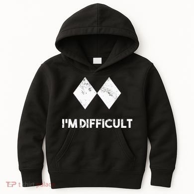 Ski I'm Difficult Skiing Skier Snowboard Snowboarder Gift Kids Hoodie