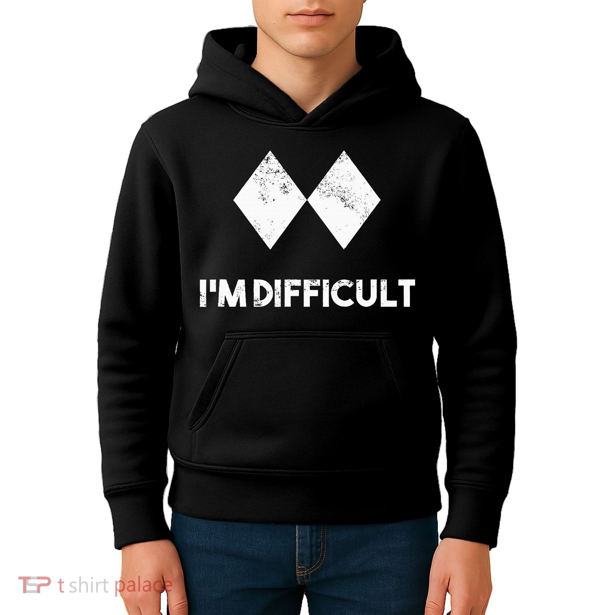 Ski I'm Difficult Skiing Skier Snowboard Snowboarder Gift Kids Hoodie