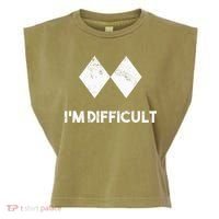 Ski I'm Difficult Skiing Skier Snowboard Snowboarder Gift Garment-Dyed Women's Muscle Tee thumb 0