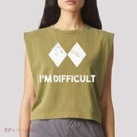 Ski I'm Difficult Skiing Skier Snowboard Snowboarder Gift Garment-Dyed Women's Muscle Tee thumb 2