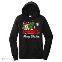 Shiba Inu Dog Riding Red Truck Christmas Decorations Pajama Women's Hoodie thumb 0