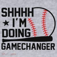 Shhhh I'm Doing Gamechanger Funny Baseball Players Women's Sweatshirt thumb 2