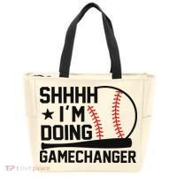 Shhhh I'm Doing Gamechanger Funny Baseball Players Tote Bag thumb 0