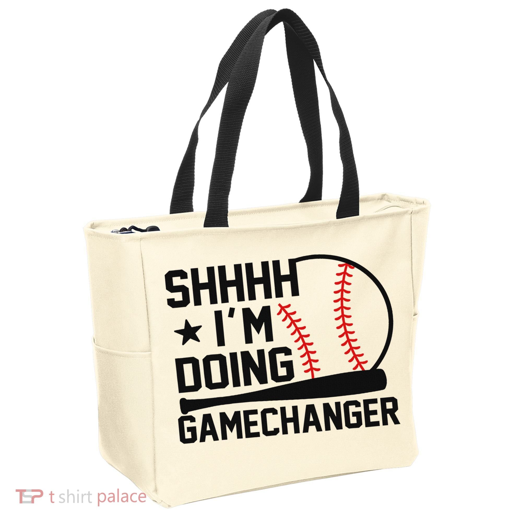 Shhhh I'm Doing Gamechanger Funny Baseball Players Tote Bag