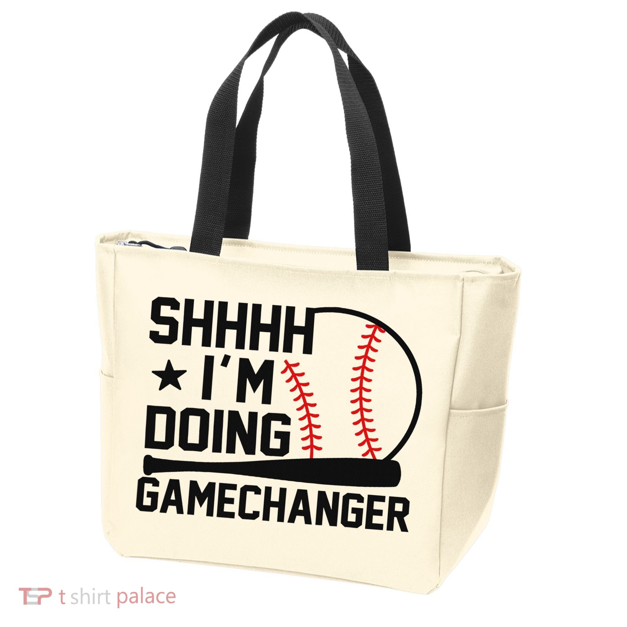 Shhhh I'm Doing Gamechanger Funny Baseball Players Tote Bag