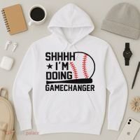 Shhhh I'm Doing Gamechanger Funny Baseball Players Hoodie thumb 3