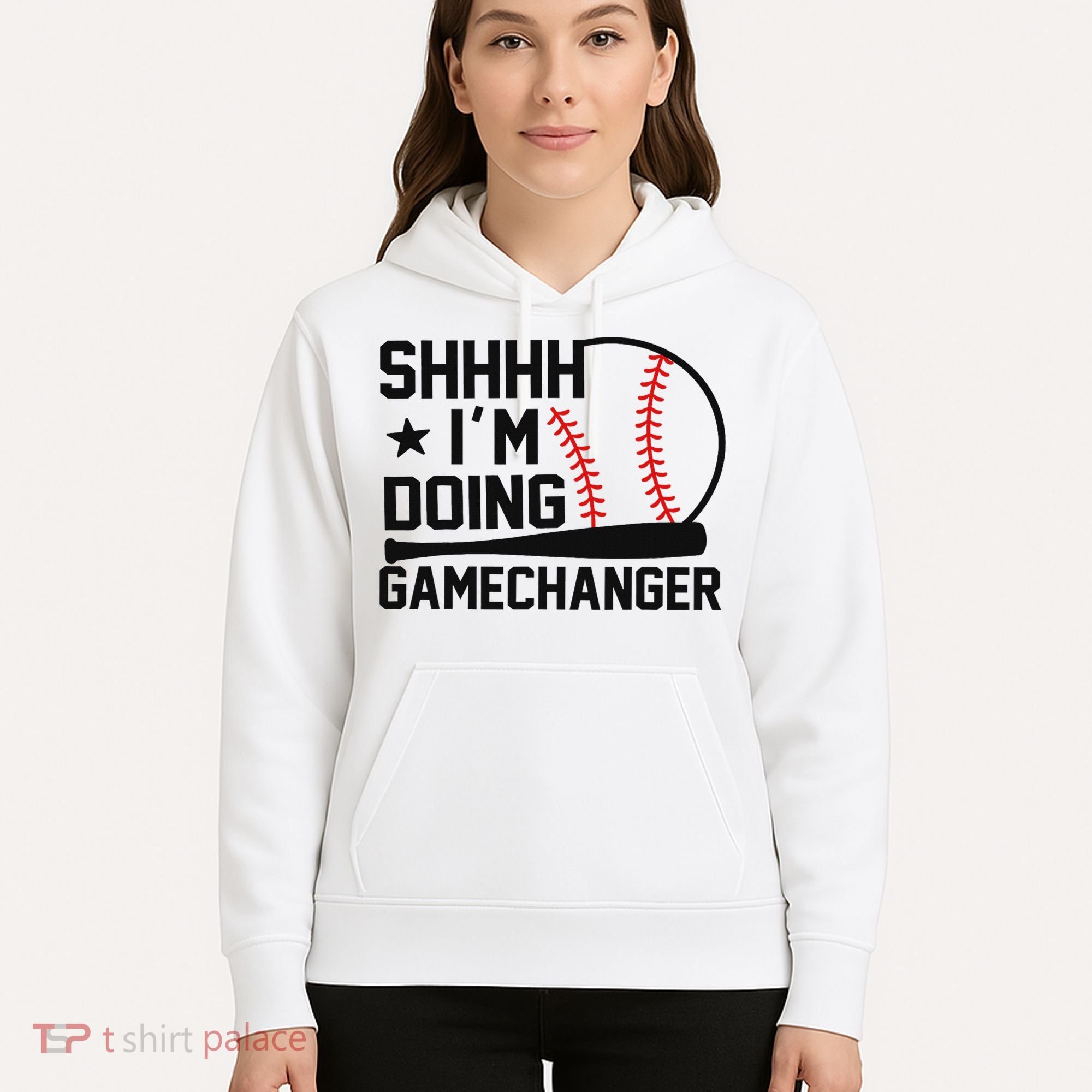 Shhhh I'm Doing Gamechanger Funny Baseball Players Hoodie