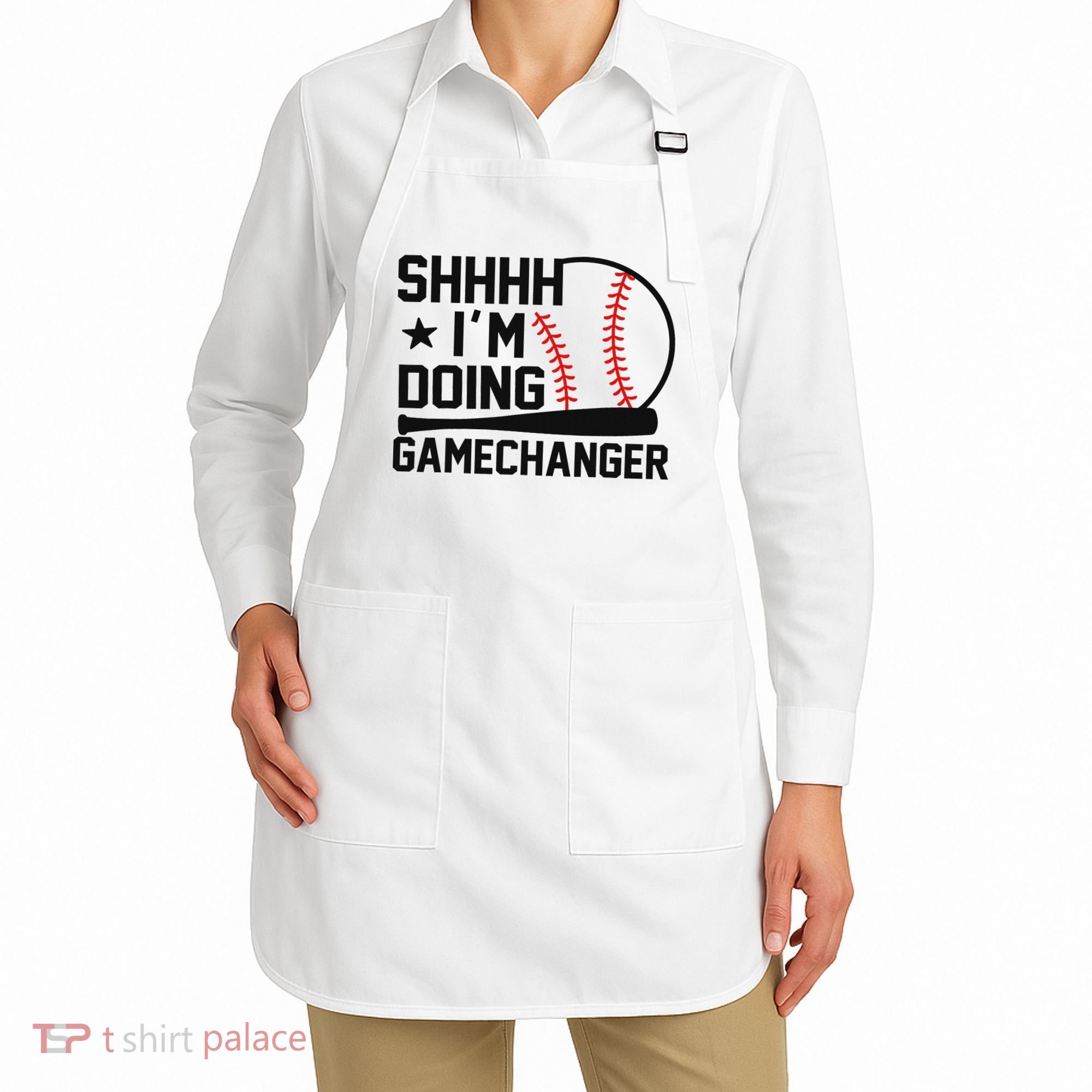 Shhhh I'm Doing Gamechanger Funny Baseball Players Apron
