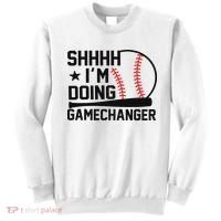 Shhhh I'm Doing Gamechanger Funny Baseball Players Sweatshirt thumb 0