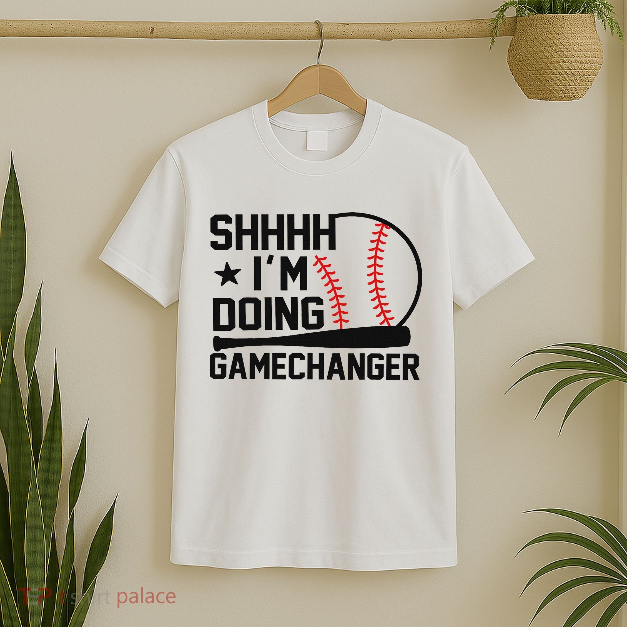 Shhhh I'm Doing Gamechanger Funny Baseball Players T-Shirt
