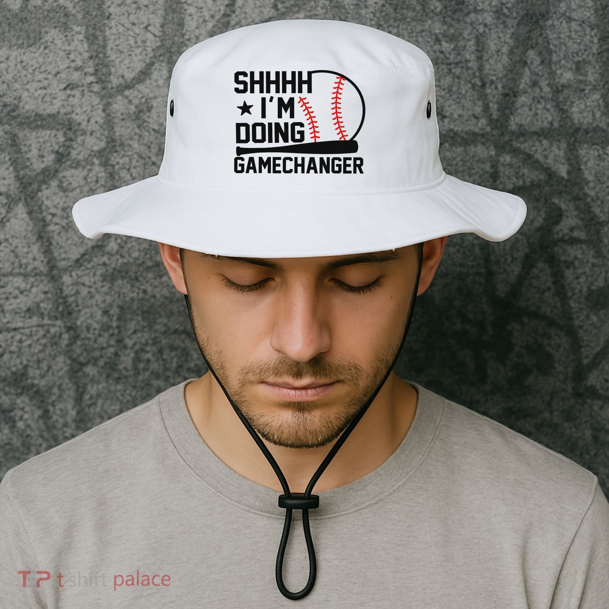 Shhhh I'm Doing Gamechanger Funny Baseball Players Bucket Hat