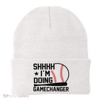 Shhhh I'm Doing Gamechanger Funny Baseball Players Beanie