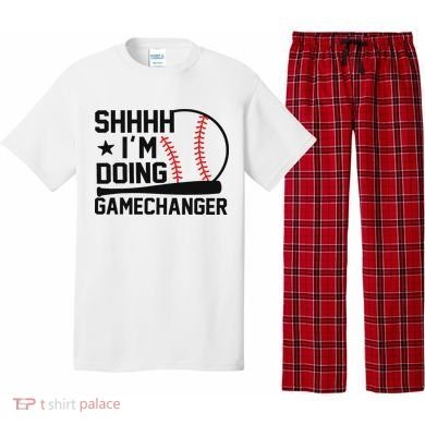 Shhhh I'm Doing Gamechanger Funny Baseball Players Pajama Set