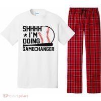 Shhhh I'm Doing Gamechanger Funny Baseball Players Pajama Set thumb 0