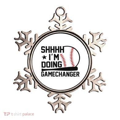 Shhhh I'm Doing Gamechanger Funny Baseball Players Ornament