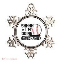 Shhhh I'm Doing Gamechanger Funny Baseball Players Ornament thumb 0