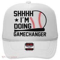 Shhhh I'm Doing Gamechanger Funny Baseball Players Hat thumb 0