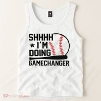 Shhhh I'm Doing Gamechanger Funny Baseball Players Tank Top thumb 2