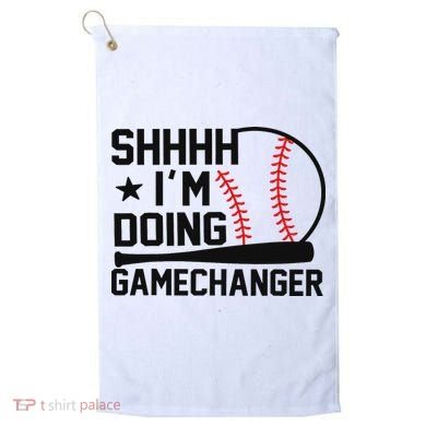 Shhhh I'm Doing Gamechanger Funny Baseball Players Golf Towel