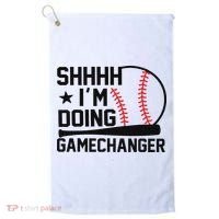 Shhhh I'm Doing Gamechanger Funny Baseball Players Golf Towel thumb 0