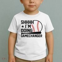 Shhhh I'm Doing Gamechanger Funny Baseball Players Toddler T-Shirt thumb 2
