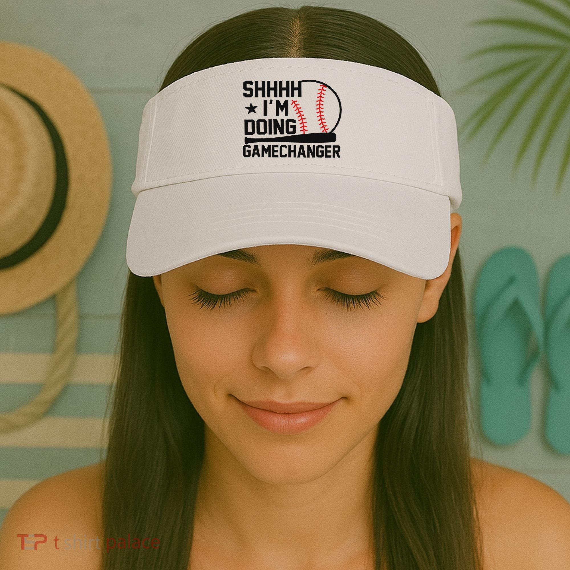Shhhh I'm Doing Gamechanger Funny Baseball Players Visor