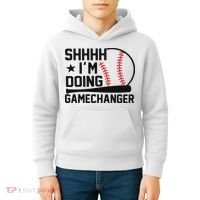 Shhhh I'm Doing Gamechanger Funny Baseball Players Kids Hoodie thumb 4