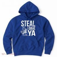 Steal I Dare Ya Funny Softball Catcher Team Sport Gift Hoodie thumb 0