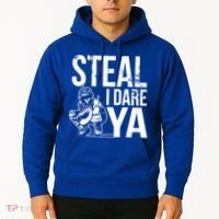 Steal I Dare Ya Funny Softball Catcher Team Sport Gift Hoodie thumb 2