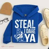 Steal I Dare Ya Funny Softball Catcher Team Sport Gift Hoodie thumb 4