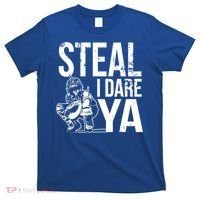 Steal I Dare Ya Funny Softball Catcher Team Sport Gift T-Shirt thumb 0
