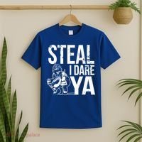 Steal I Dare Ya Funny Softball Catcher Team Sport Gift T-Shirt thumb 2
