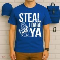 Steal I Dare Ya Funny Softball Catcher Team Sport Gift T-Shirt thumb 6