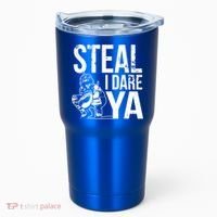 Steal I Dare Ya Funny Softball Catcher Team Sport Gift Tumbler thumb 0
