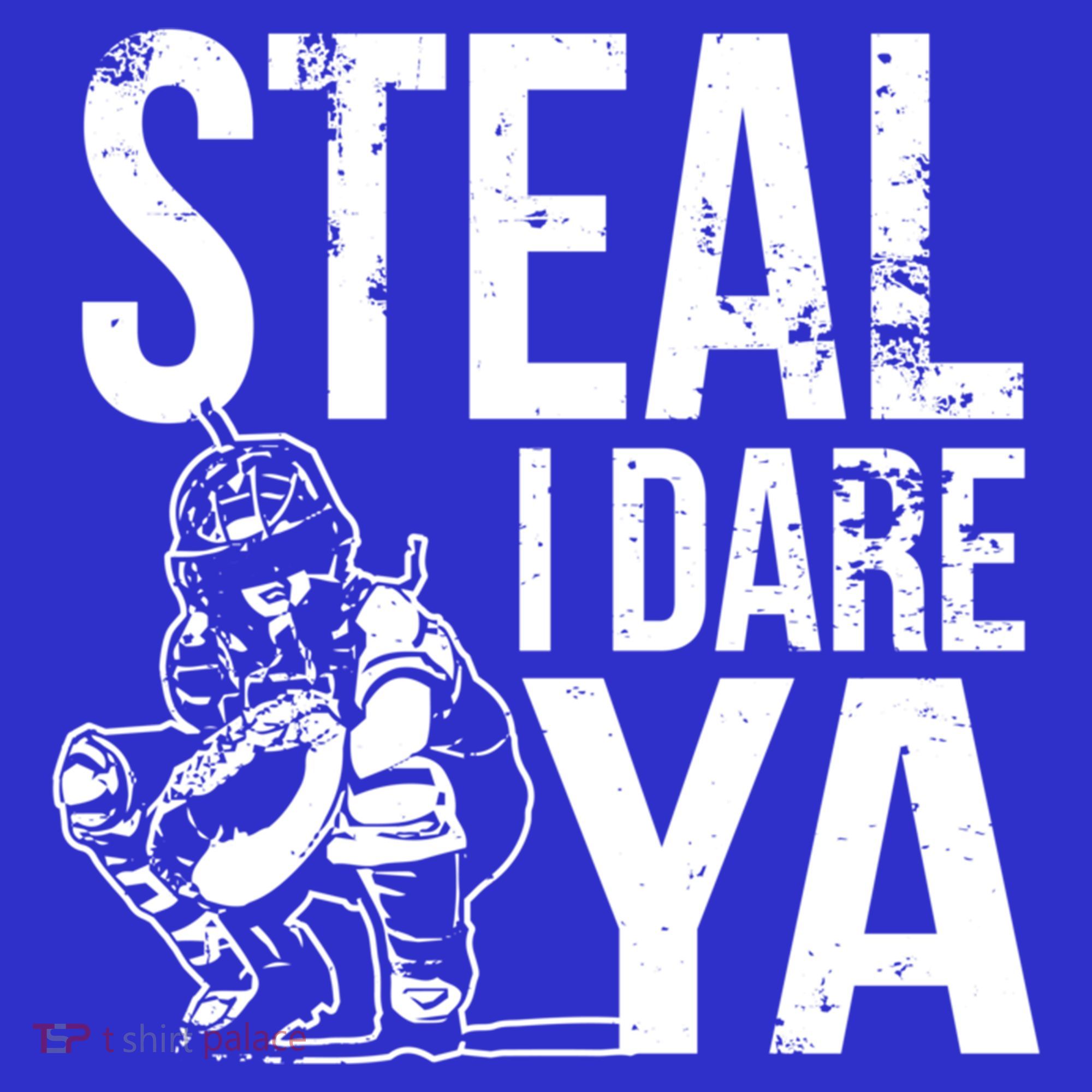 Steal I Dare Ya Funny Softball Catcher Team Sport Gift Women's Tank Top