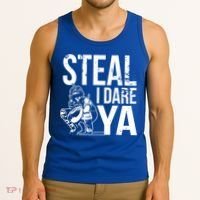 Steal I Dare Ya Funny Softball Catcher Team Sport Gift Tank Top thumb 3