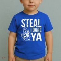 Steal I Dare Ya Funny Softball Catcher Team Sport Gift Toddler T-Shirt thumb 2