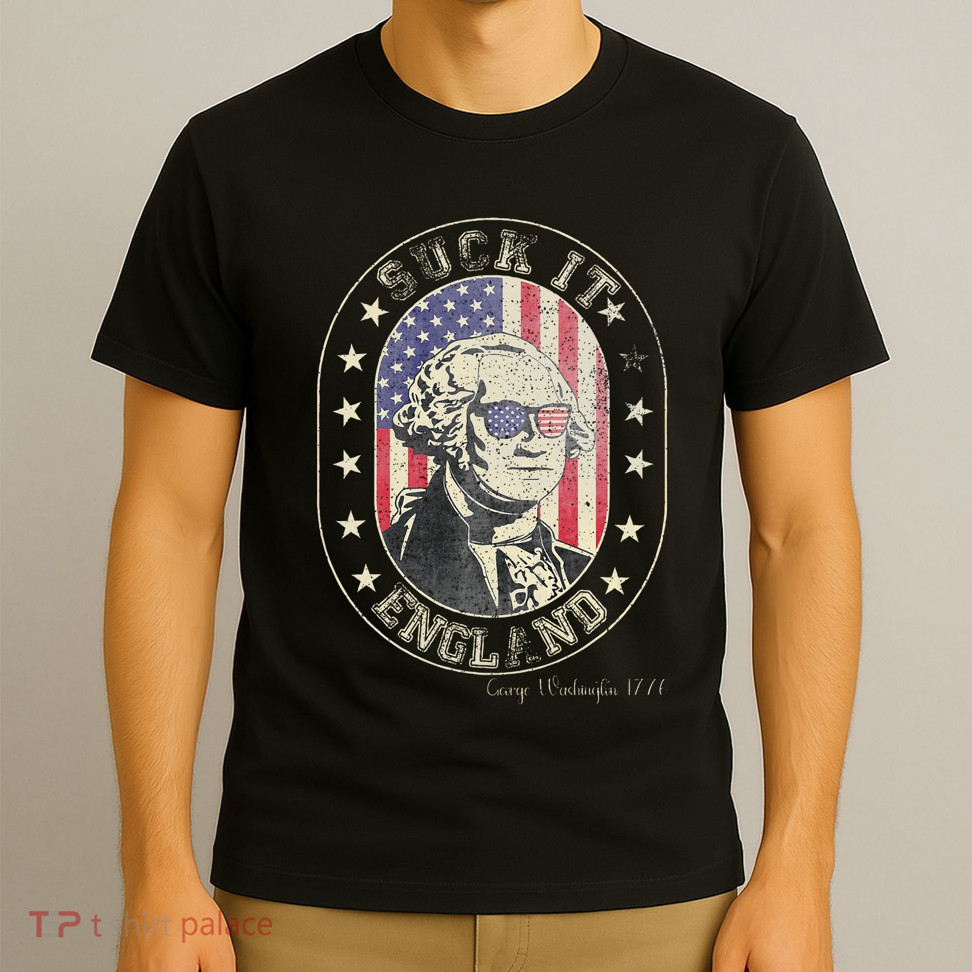Suck It England George Washington 1776 Usa Funny T-Shirt