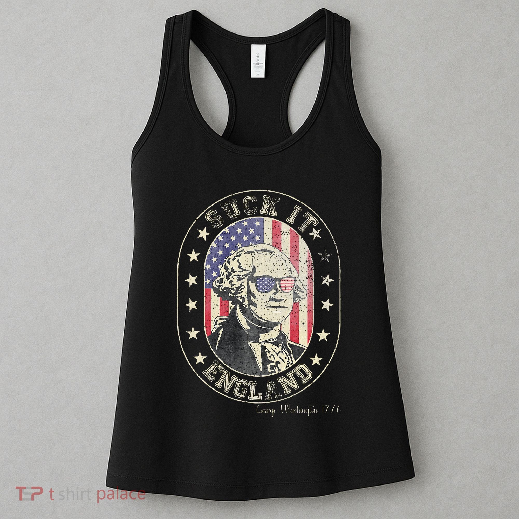 Suck It England George Washington 1776 Usa Funny Women's Tank Top