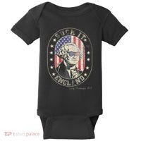 Suck It England George Washington 1776 Usa Funny Baby Bodysuit thumb 0