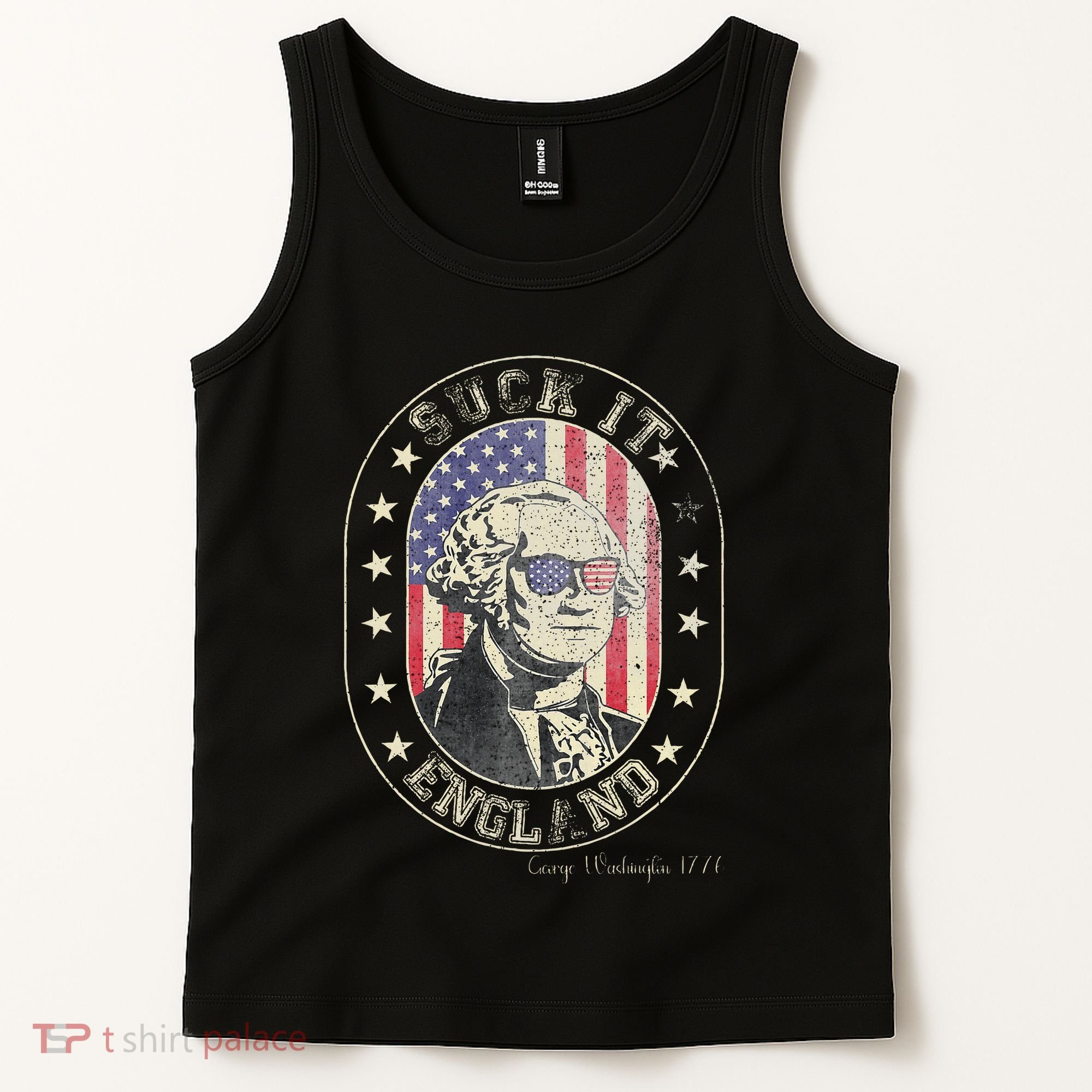 Suck It England George Washington 1776 Usa Funny Tank Top