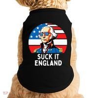 Suck It England Funny 4th Of July Usa George Washington Doggie Tank thumb 0