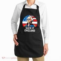 Suck It England Funny 4th Of July Usa George Washington Apron thumb 2