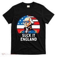 Suck It England Funny 4th Of July Usa George Washington T-Shirt thumb 0