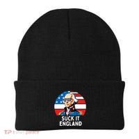 Suck It England Funny 4th Of July Usa George Washington Beanie thumb 0