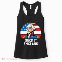 Suck It England Funny 4th Of July Usa George Washington Women's Tank Top thumb 0