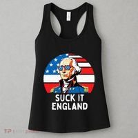 Suck It England Funny 4th Of July Usa George Washington Women's Tank Top thumb 3